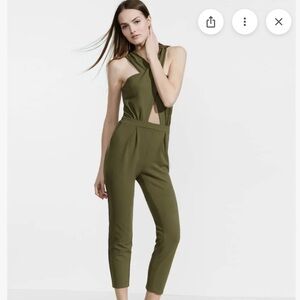 Express cross- cross front halter green jumper